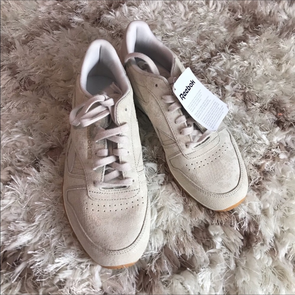 Reebok Classics Tan Snakeskin